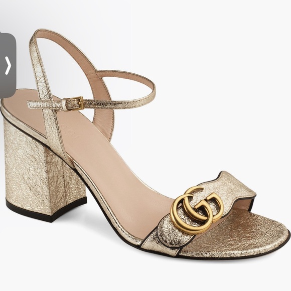 Gucci GG metallic marmont sandal size 38.5 - Picture 2 of 8